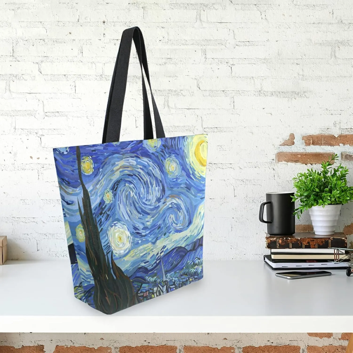 ALAZA Canvas Tote Bag Large Women Casual Shoulder Bag Handbag For Outdoors Holiday Weekender Travel
