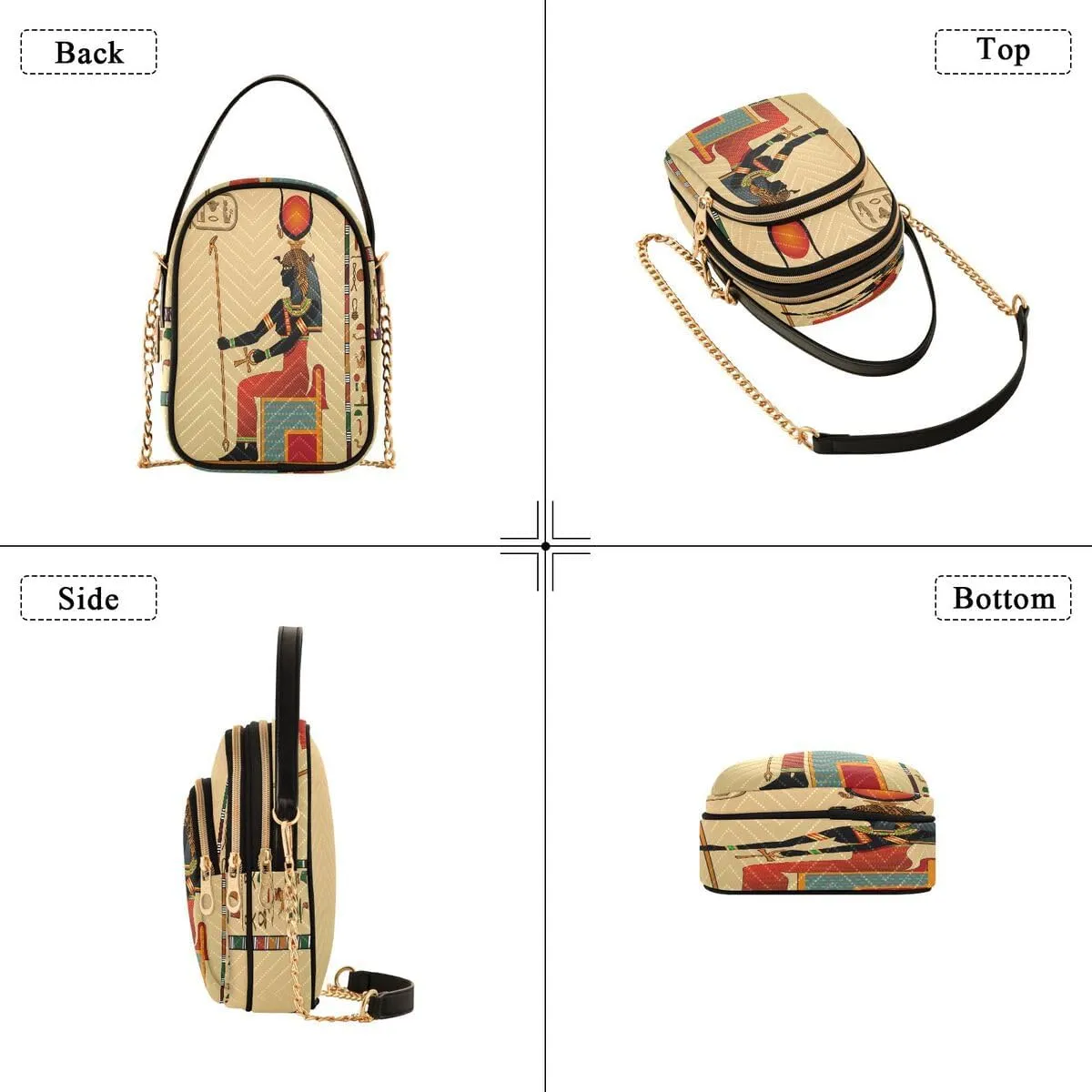 ALAZA Crossbody Bag Small Shoulder Handbags Leather Purse for Women