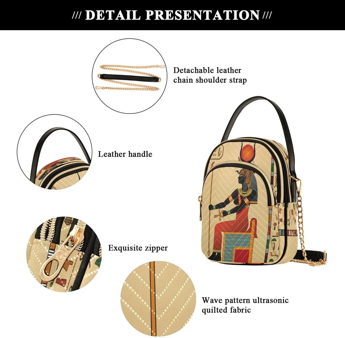 ALAZA Crossbody Bag Small Shoulder Handbags Leather Purse for Women