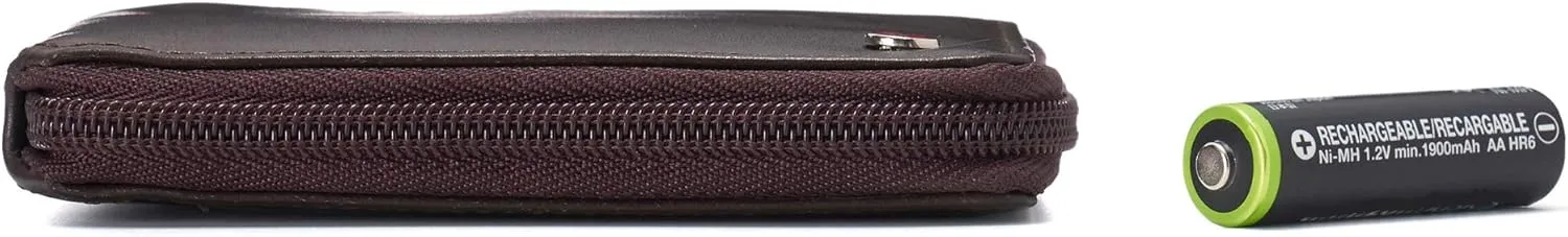 Alpine Swiss Logan Zipper Bifold Wallet For Men or Women RFID Safe Comes in a Gift Box