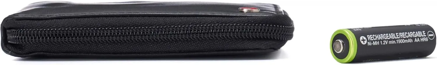 Alpine Swiss Logan Zipper Bifold Wallet For Men or Women RFID Safe Comes in a Gift Box