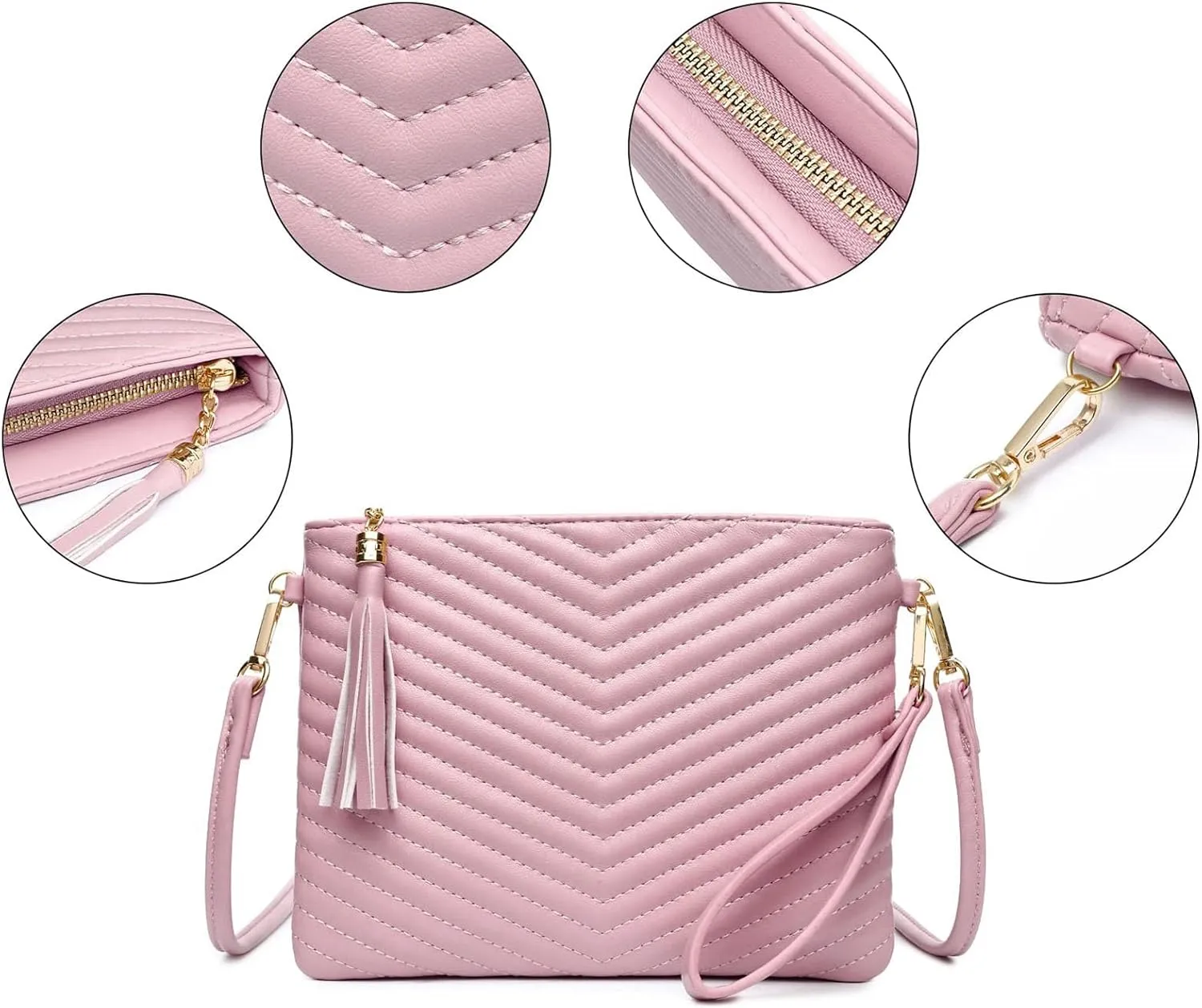 AMELIE GALANTI womens small crossbody strap handbag bag,Soft Leather Fabric Delicate Durable Fashion Design