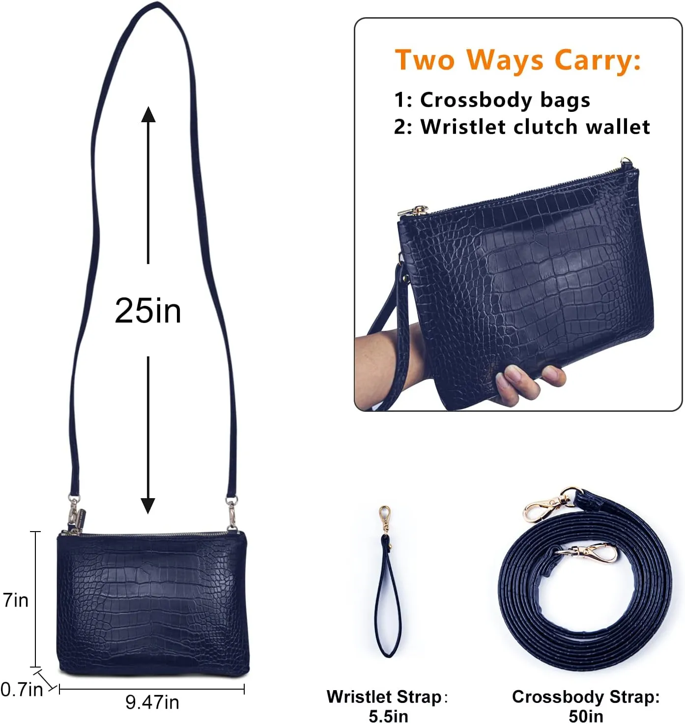 AMELIE GALANTI womens small crossbody strap handbag bag,Soft Leather Fabric Delicate Durable Fashion Design