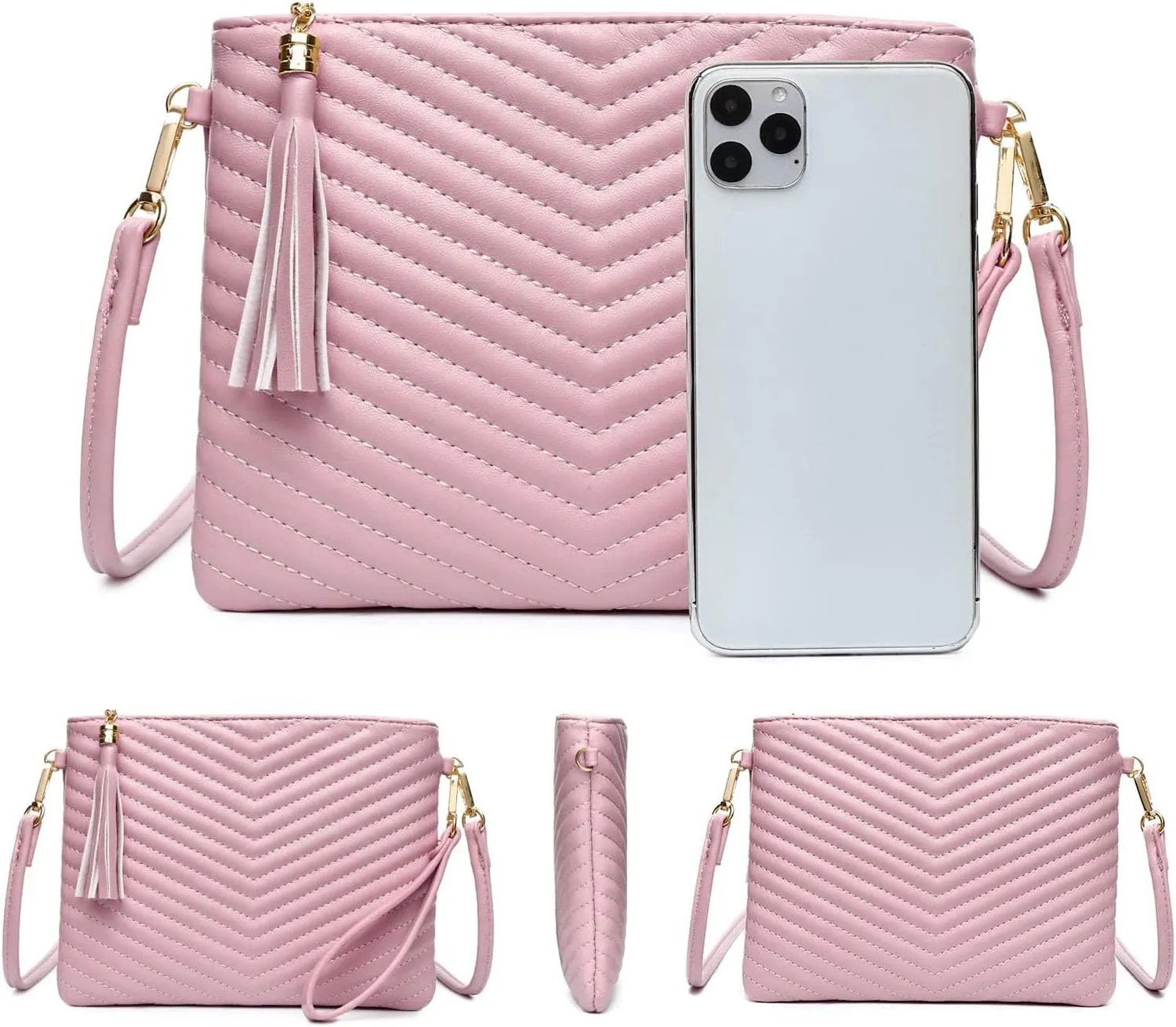 AMELIE GALANTI womens small crossbody strap handbag bag,Soft Leather Fabric Delicate Durable Fashion Design
