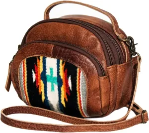 American Darling Cross Body Saddle Blanket Fabric Genuine Leather Western Women Bag | Black | Handbag Purse | Crossbody Bag for Women | Cute Crossbody Bag | Crossbody Purse