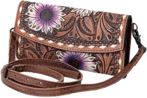 American Darling Wallet Hand Tooled Genuine Leather women bag western handbag purse