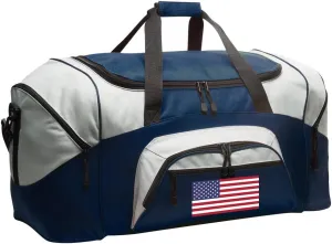 American Flag Duffel Bag LARGE USA Flag Suitcase or Patriotic Gym Bag for Men Ladies Him o