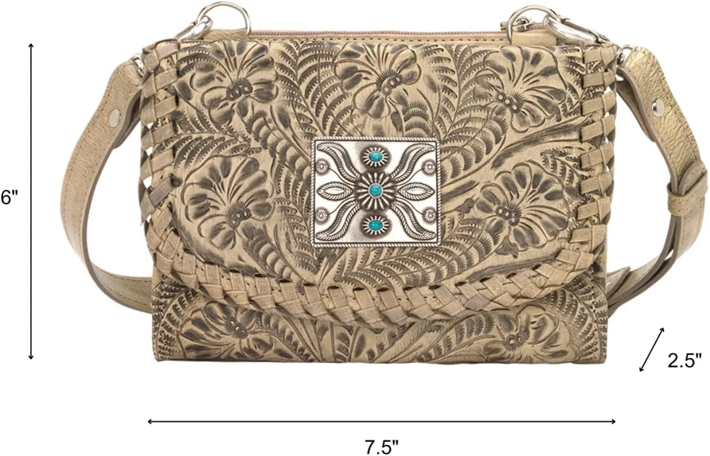 American West Small Crossbody Bag Tan