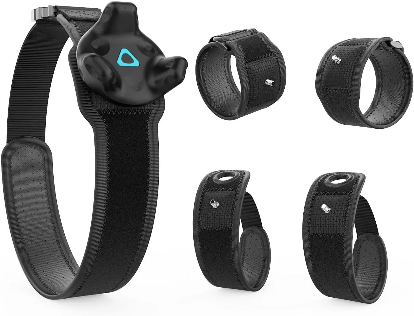 AMVR 5-Pcs Full Body Straps for HTC Vive VR Tracker/Tracker(3.0) - Adjustable Waist Belts, Wrist Band Accessories (Tracker Sold Separately)