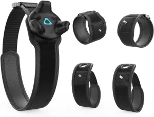 AMVR 5-Pcs Full Body Straps for HTC Vive VR Tracker/Tracker(3.0) - Adjustable Waist Belts, Wrist Band Accessories (Tracker Sold Separately)