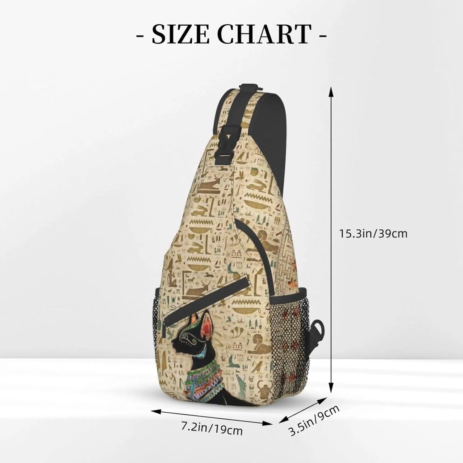 Ancient Egyptian Shoulder Bag Egypt Sling Backpack Daypack Casual Backpack Hiking Bag Hieroglyph Backpack Bag