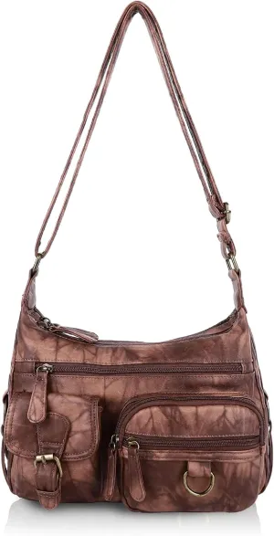 Angel Barcelo Cross body Shoulder Bag Women Soft PU Leather Purses and Handbags