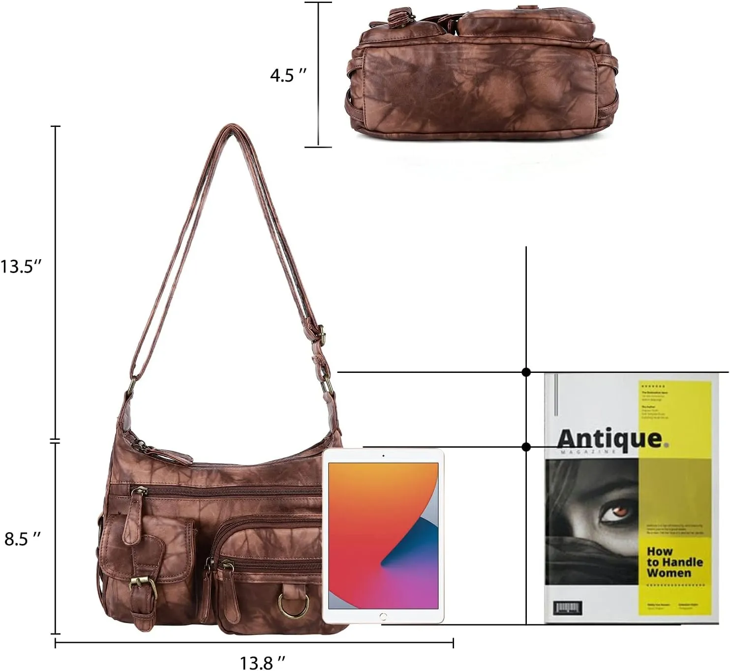 Angel Barcelo Cross body Shoulder Bag Women Soft PU Leather Purses and Handbags