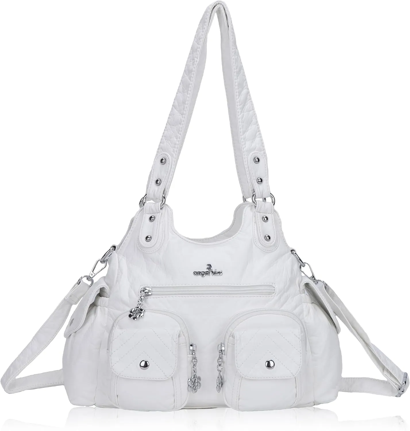 Angel Kiss Handbags for Women Large Hobo Bag Soft PU Leather Shoulder Bag for Women
