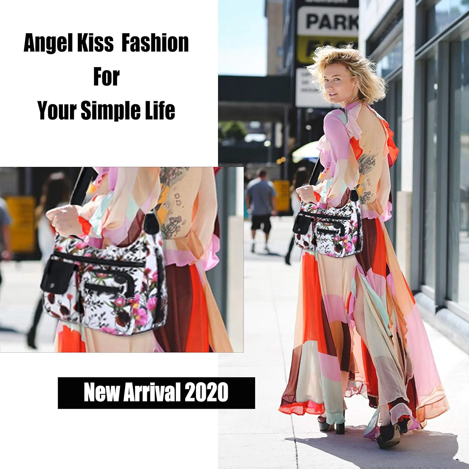 Angelkiss Crossbody Bags for Women, Ladies Shoulder Handbags and Purses Medium Faux Leather Pocketbooks