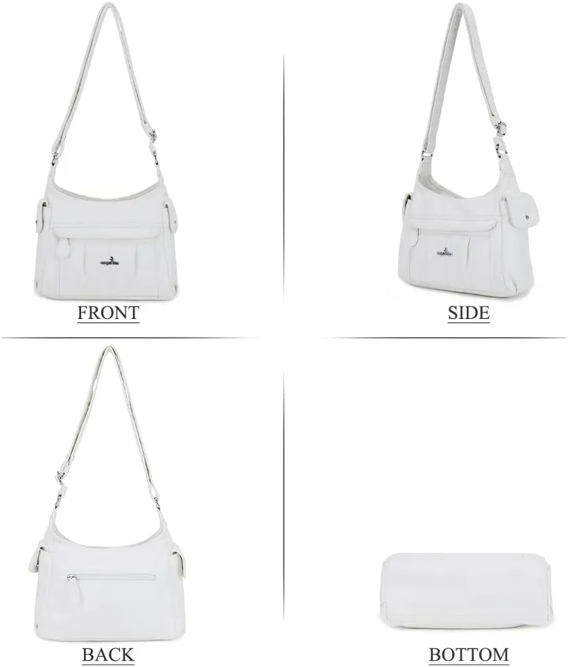 Angelkiss Crossbody Bags for Women, Ladies Shoulder Handbags and Purses Medium Faux Leather Pocketbooks