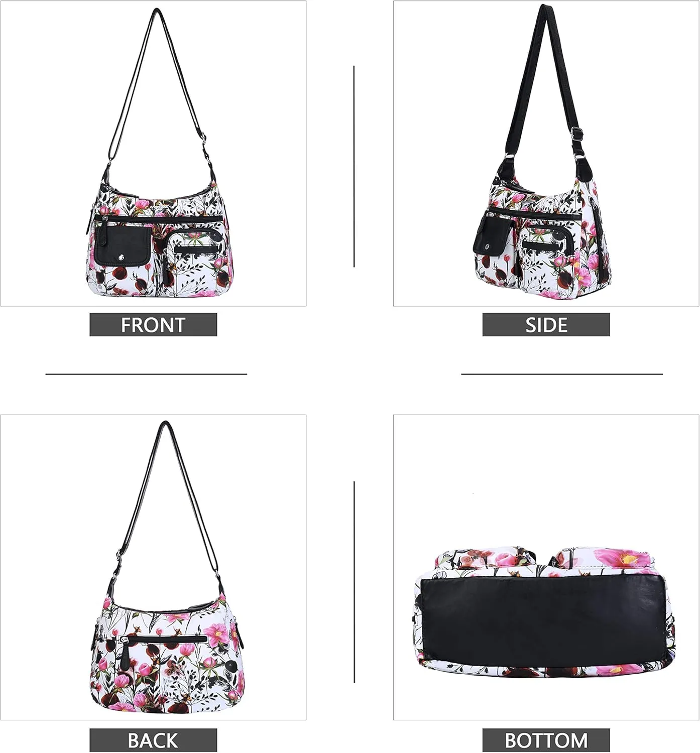 Angelkiss Crossbody Bags for Women, Ladies Shoulder Handbags and Purses Medium Faux Leather Pocketbooks