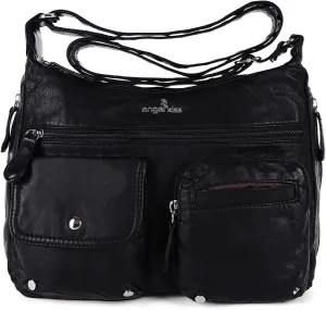 Angelkiss Crossbody Bags for Women, Ladies Shoulder Handbags and Purses Medium Faux Leather Pocketbooks
