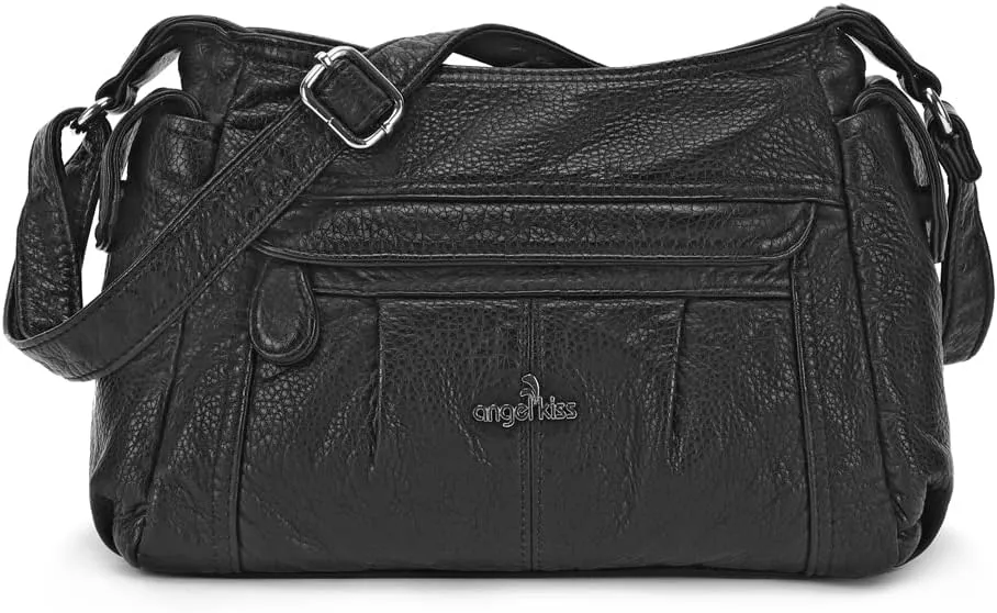 Angelkiss Crossbody Bags for Women, Ladies Shoulder Handbags and Purses Medium Faux Leather Pocketbooks