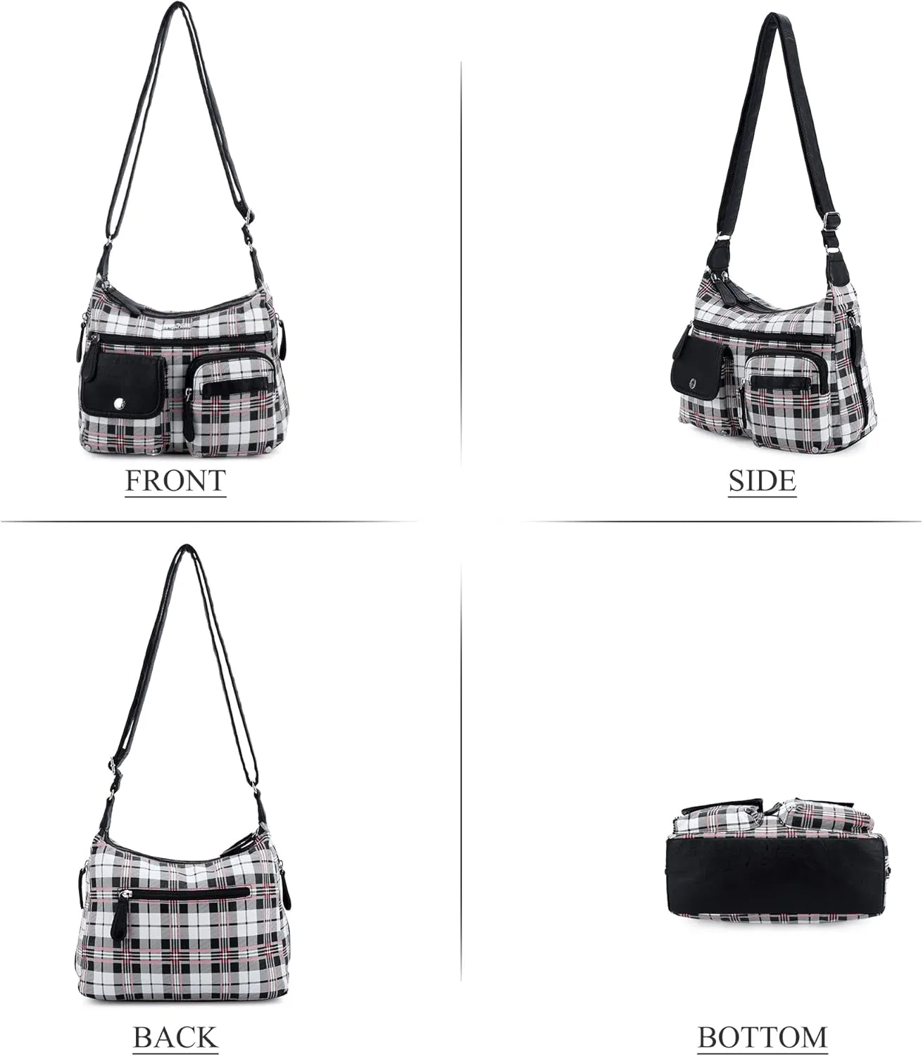 Angelkiss Crossbody Bags for Women, Ladies Shoulder Handbags and Purses Medium Faux Leather Pocketbooks