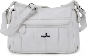 Angelkiss Crossbody Bags for Women, Ladies Shoulder Handbags and Purses Medium Faux Leather Pocketbooks