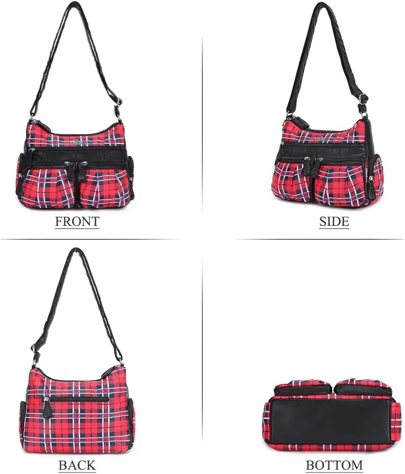 Angelkiss Crossbody Bags for Women, Ladies Shoulder Handbags and Purses Medium Faux Leather Pocketbooks