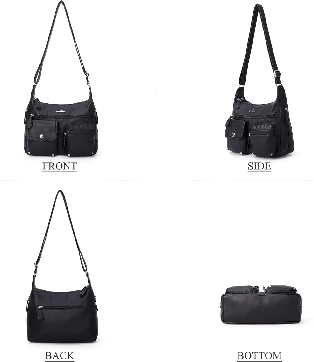 Angelkiss Crossbody Bags for Women, Ladies Shoulder Handbags and Purses Medium Faux Leather Pocketbooks
