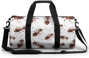 Animal Ants Gym Sport Bag Travel Duffle Backpack Weekender Overnight with Shoes Compartment for Women Men