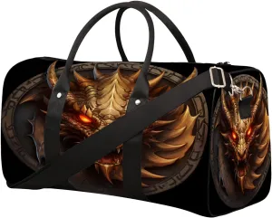 Animal Dragon Fantasy Travel Duffel Bag for Women Men Small Sport Gym Bag Waterproof Weekender Overnight Lightweight Carry on Foldable Gym Bag for Training Swim Yoga Traveling Handbag