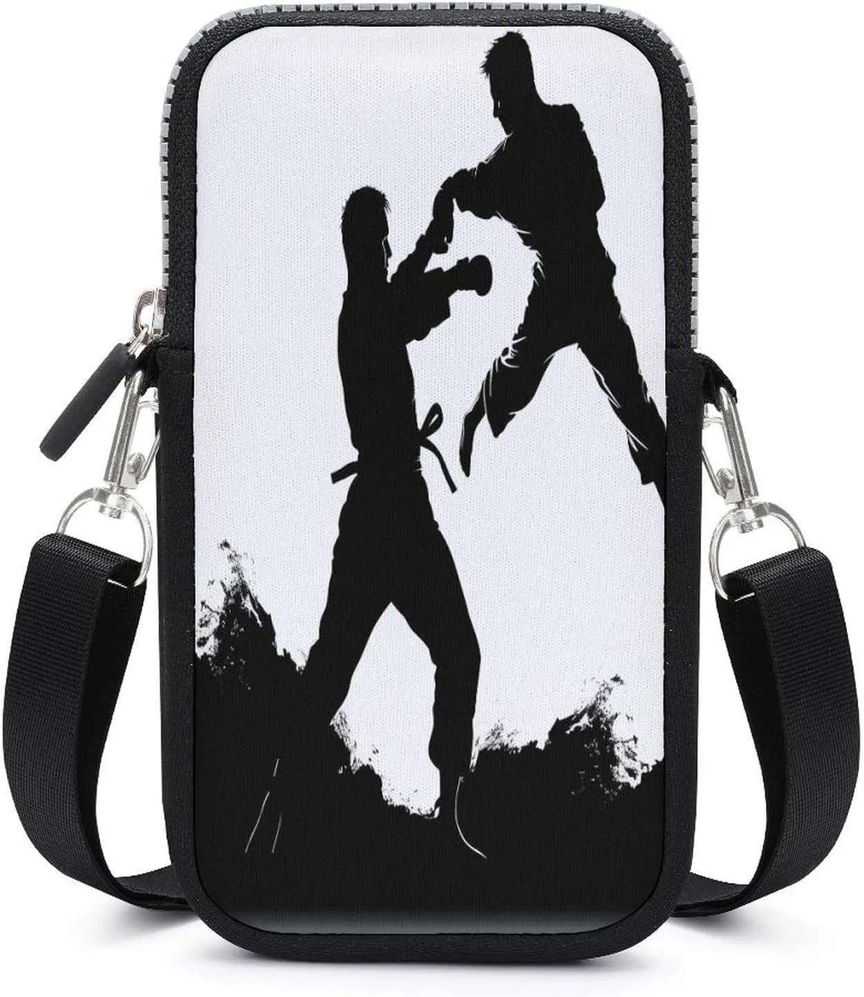 Animal Funny Cow Head Black White Small Crossbody Bag for Women,Lightweight Mini Shoulder Bag Wallet Cell Phone Purse For Running,Travel,Commuting