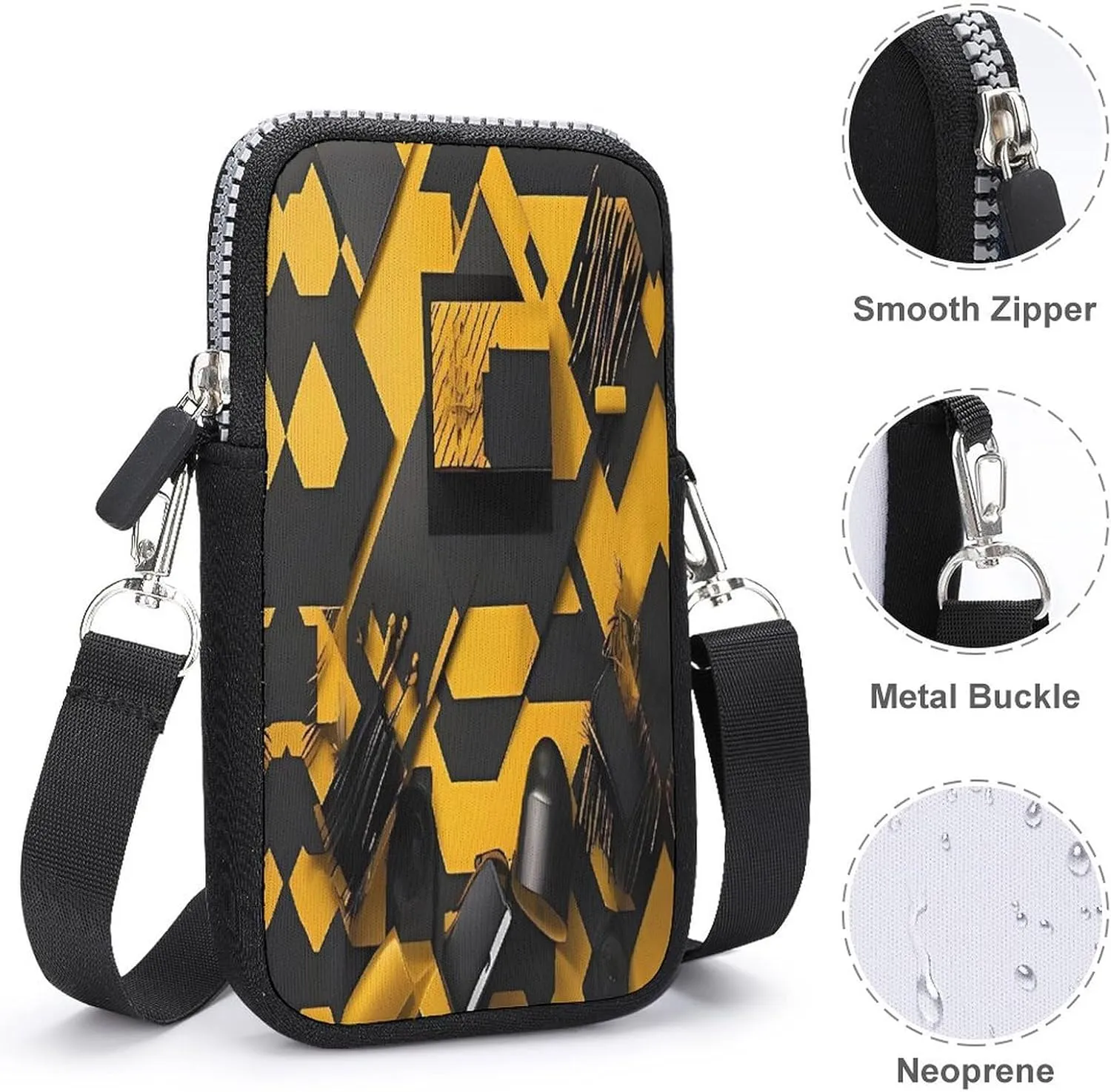 Animal Funny Cow Head Black White Small Crossbody Bag for Women,Lightweight Mini Shoulder Bag Wallet Cell Phone Purse For Running,Travel,Commuting
