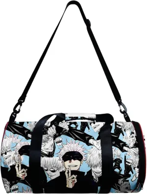 Anime Jujutsu Kaisen Gym Bag Manga Cosplay Sport Duffel Bag With Shoe Compartment(Gojo Multi) One size