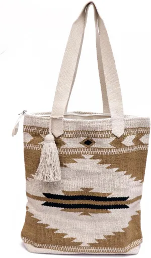 ANKIT INTERNATIONAL Recycled Cotton Handloom Bag for Women, Cotton Fabric Tote Handbag - Handmade Boho Hippie Style tote Bag