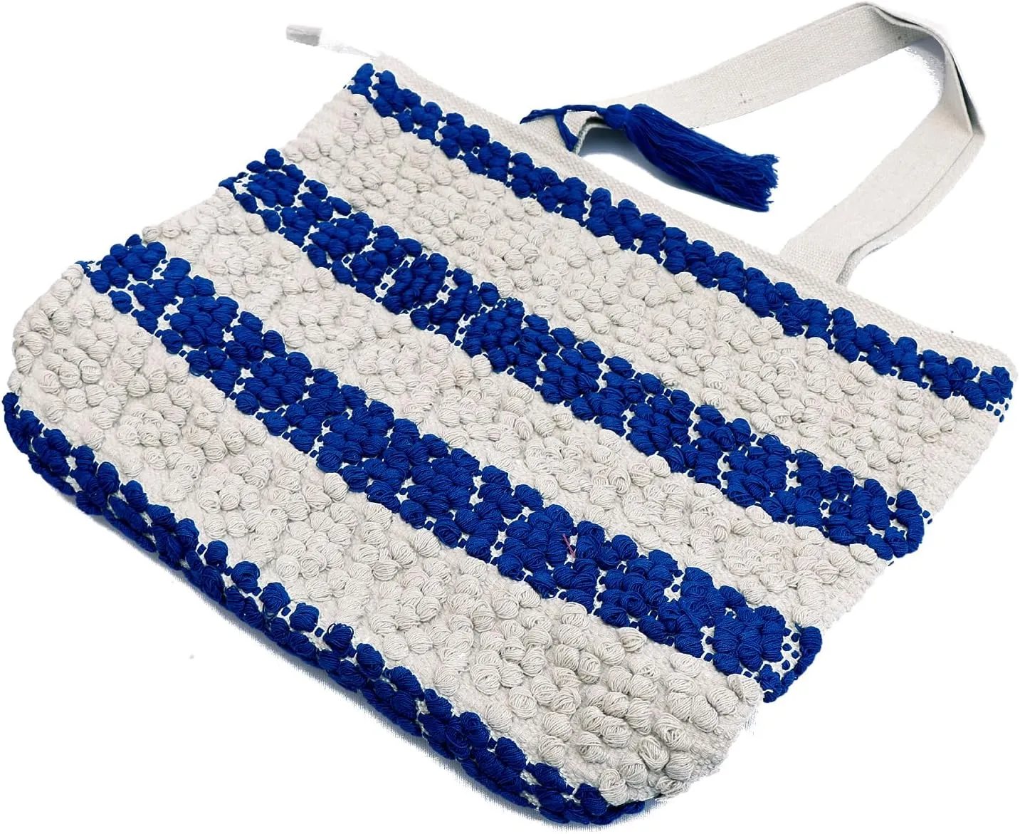 ANKIT INTERNATIONAL Recycled Cotton Handloom Bag for Women, Cotton Fabric Tote Handbag - Handmade Boho Hippie Style tote Bag