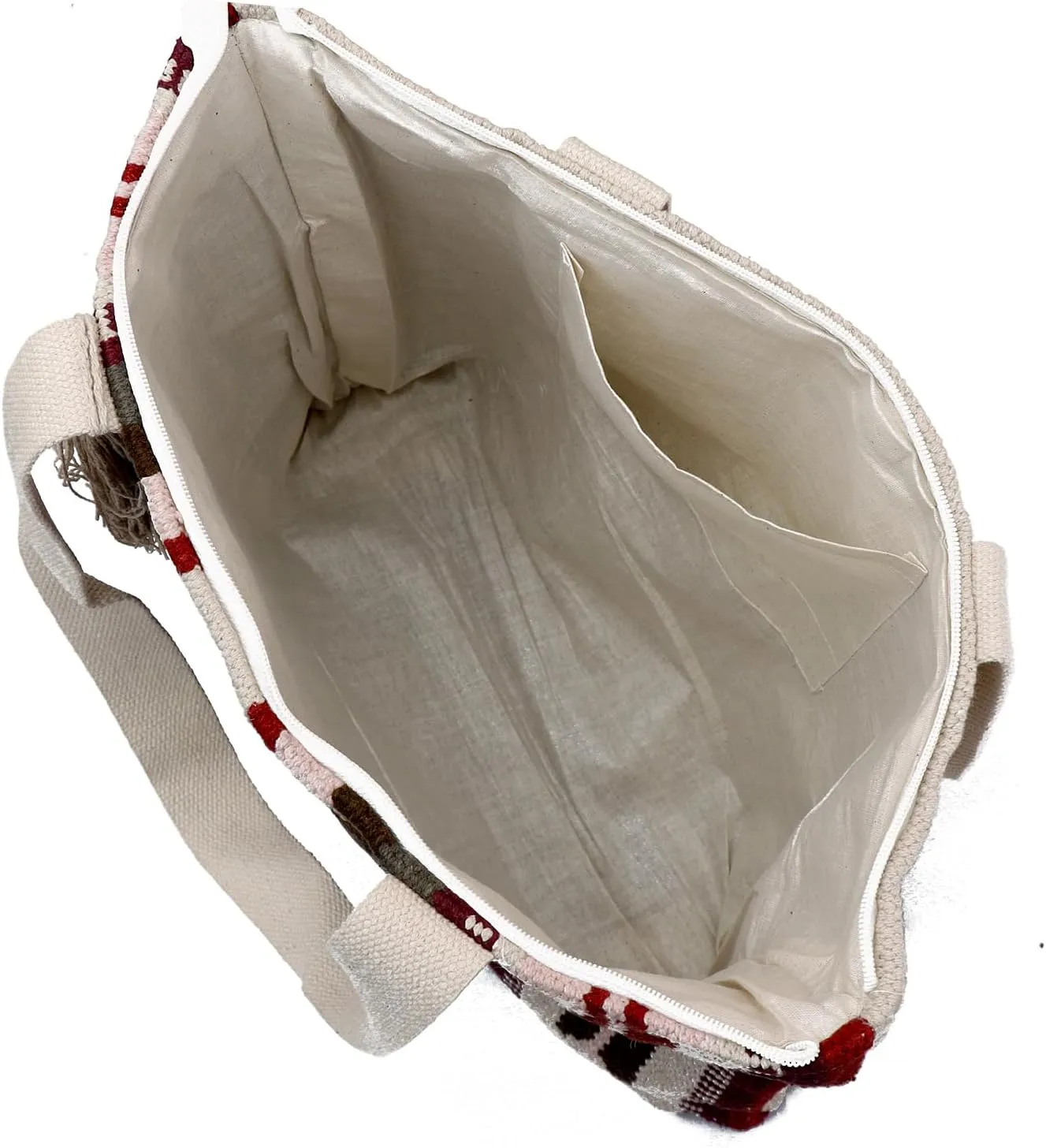 ANKIT INTERNATIONAL Recycled Cotton Handloom Bag for Women, Cotton Fabric Tote Handbag - Handmade Boho Hippie Style tote Bag