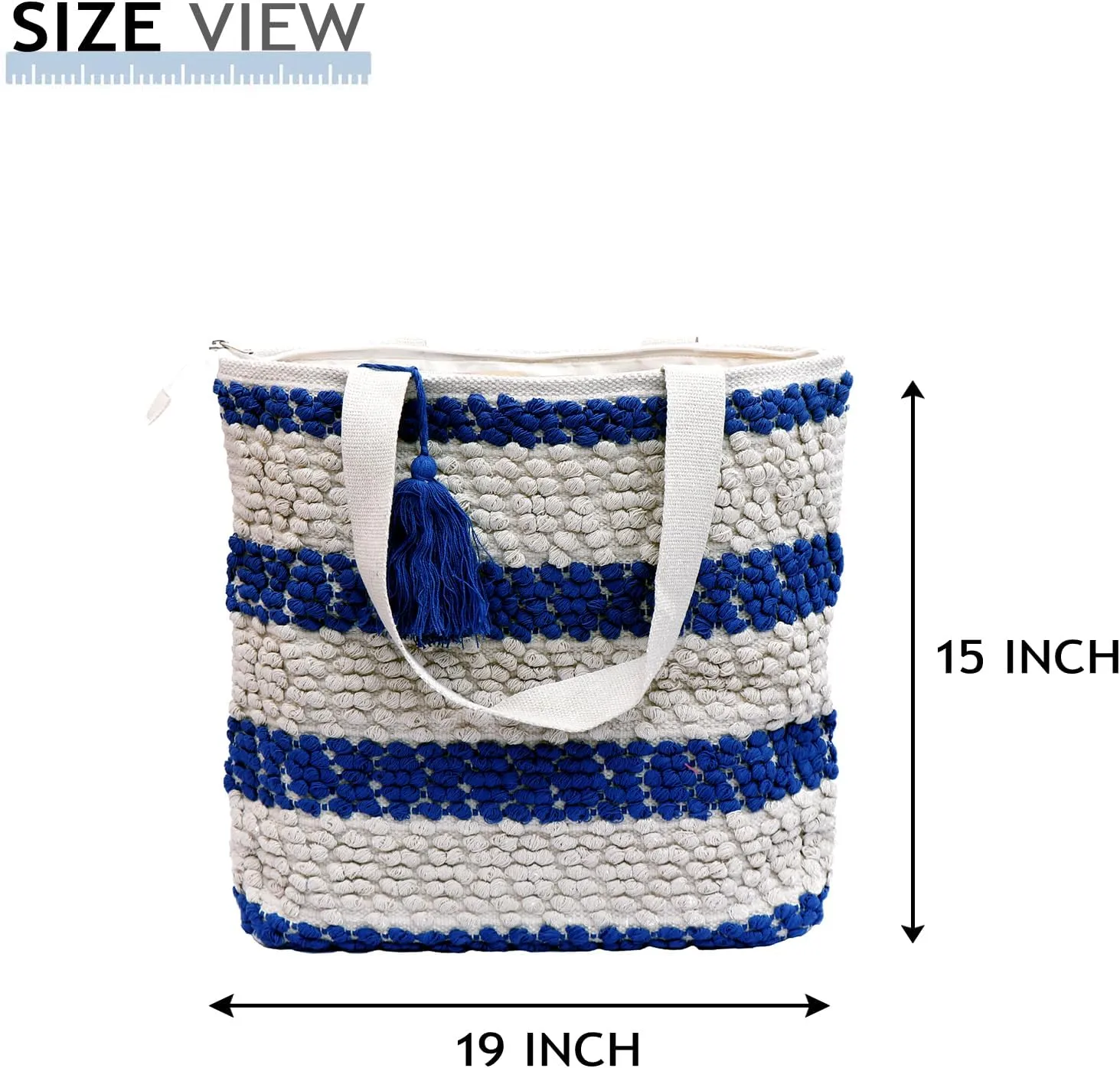 ANKIT INTERNATIONAL Recycled Cotton Handloom Bag for Women, Cotton Fabric Tote Handbag - Handmade Boho Hippie Style tote Bag