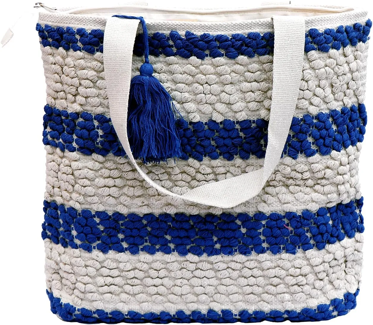 ANKIT INTERNATIONAL Recycled Cotton Handloom Bag for Women, Cotton Fabric Tote Handbag - Handmade Boho Hippie Style tote Bag