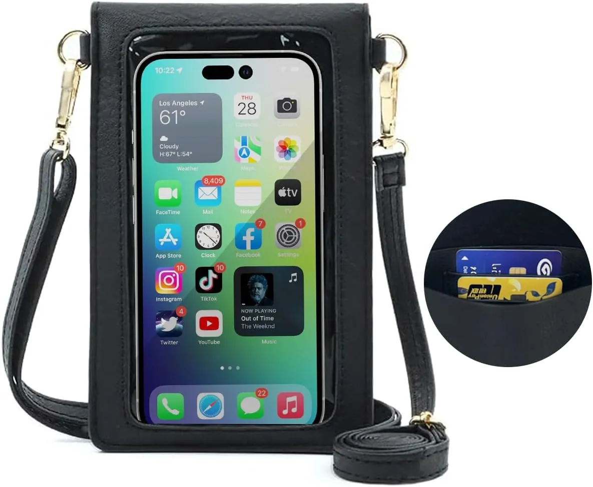 AnsTOP Small Crossbody Bag for Women - Phone Purse Crossbody Cell Phone Purse for Women with 2 Strap