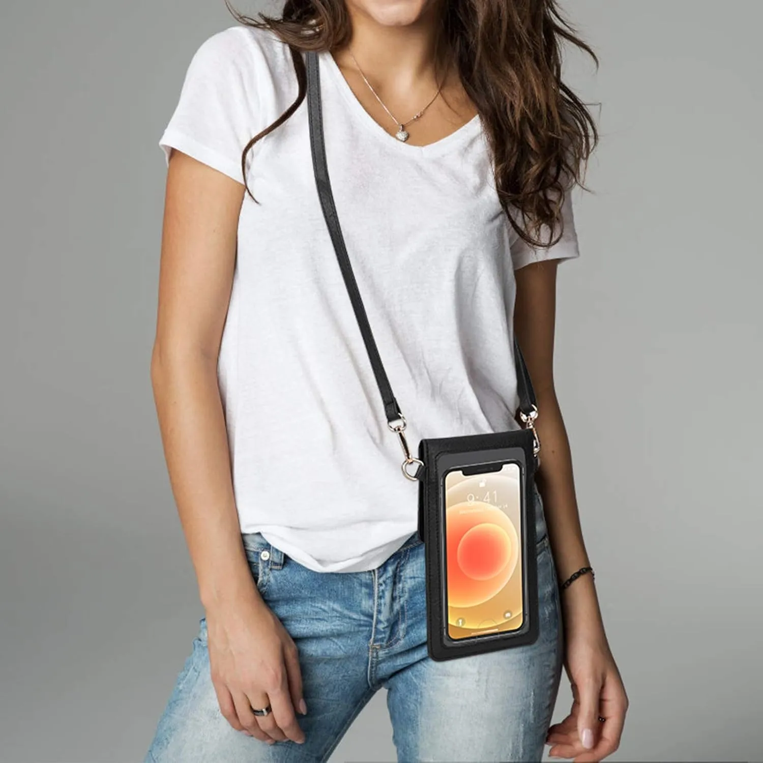 AnsTOP Small Crossbody Bag for Women - Phone Purse Crossbody Cell Phone Purse for Women with 2 Strap