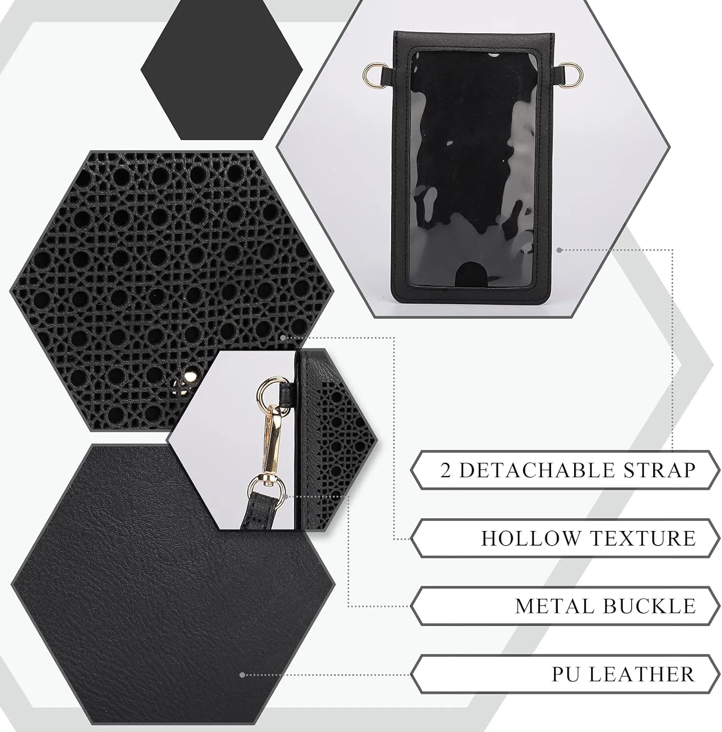 AnsTOP Small Crossbody Bag for Women - Phone Purse Crossbody Cell Phone Purse for Women with 2 Strap