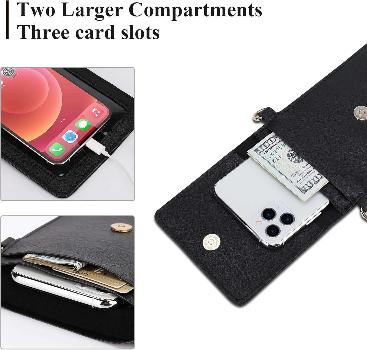 AnsTOP Small Crossbody Bag for Women - Phone Purse Crossbody Cell Phone Purse for Women with 2 Strap