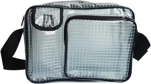 Anti-Static Clear PVC Bag Cleanroom Engineer Tool Bag Crossbody Messenger, Transparent
