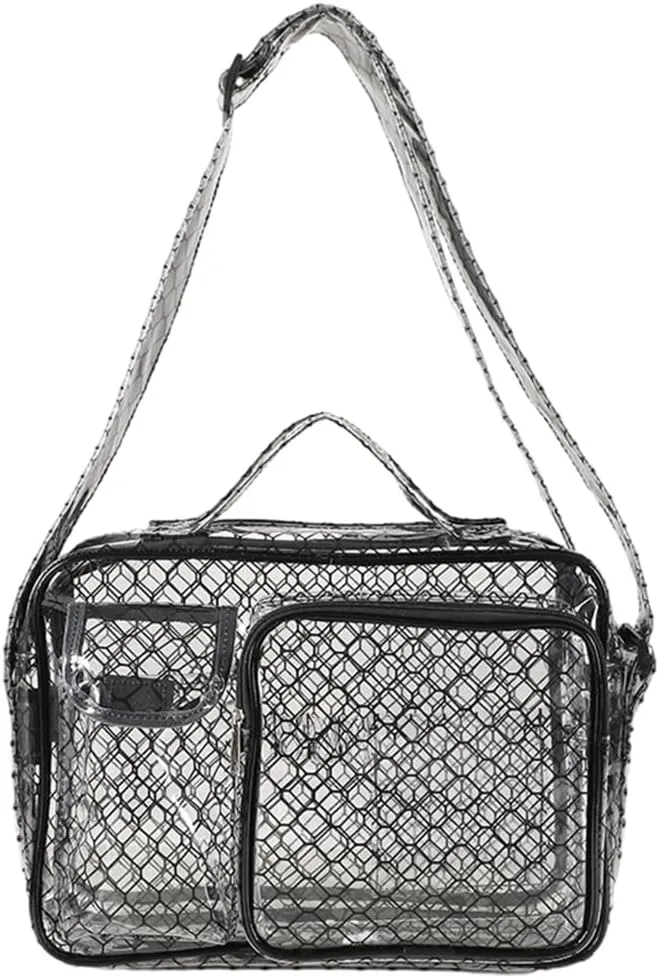 Anti-Static Clear PVC Bag Cleanroom Engineer Tool Computer Working Bags for Women Men Shoulder Crossbody