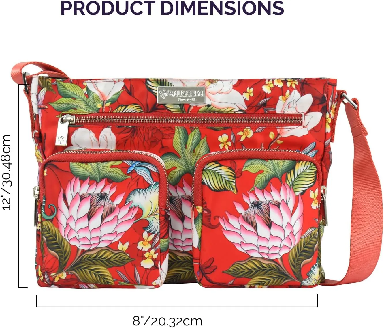 Anuschka Wanderlust Luxe Fabric Collection Women's Vegan Crossbody Bag