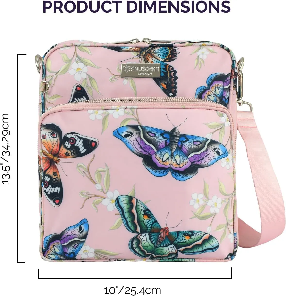 Anuschka Wanderlust Luxe Fabric Collection Women's Vegan Crossbody Organizer