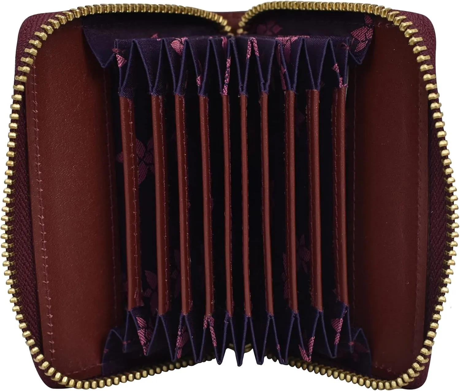 Anuschka Women’s Original Hand-Painted Genuine Leather Accordion Style Credit and Business Card Holder