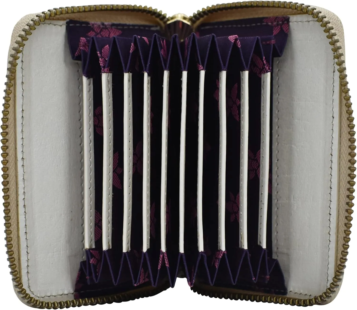 Anuschka Women’s Original Hand-Painted Genuine Leather Accordion Style Credit and Business Card Holder