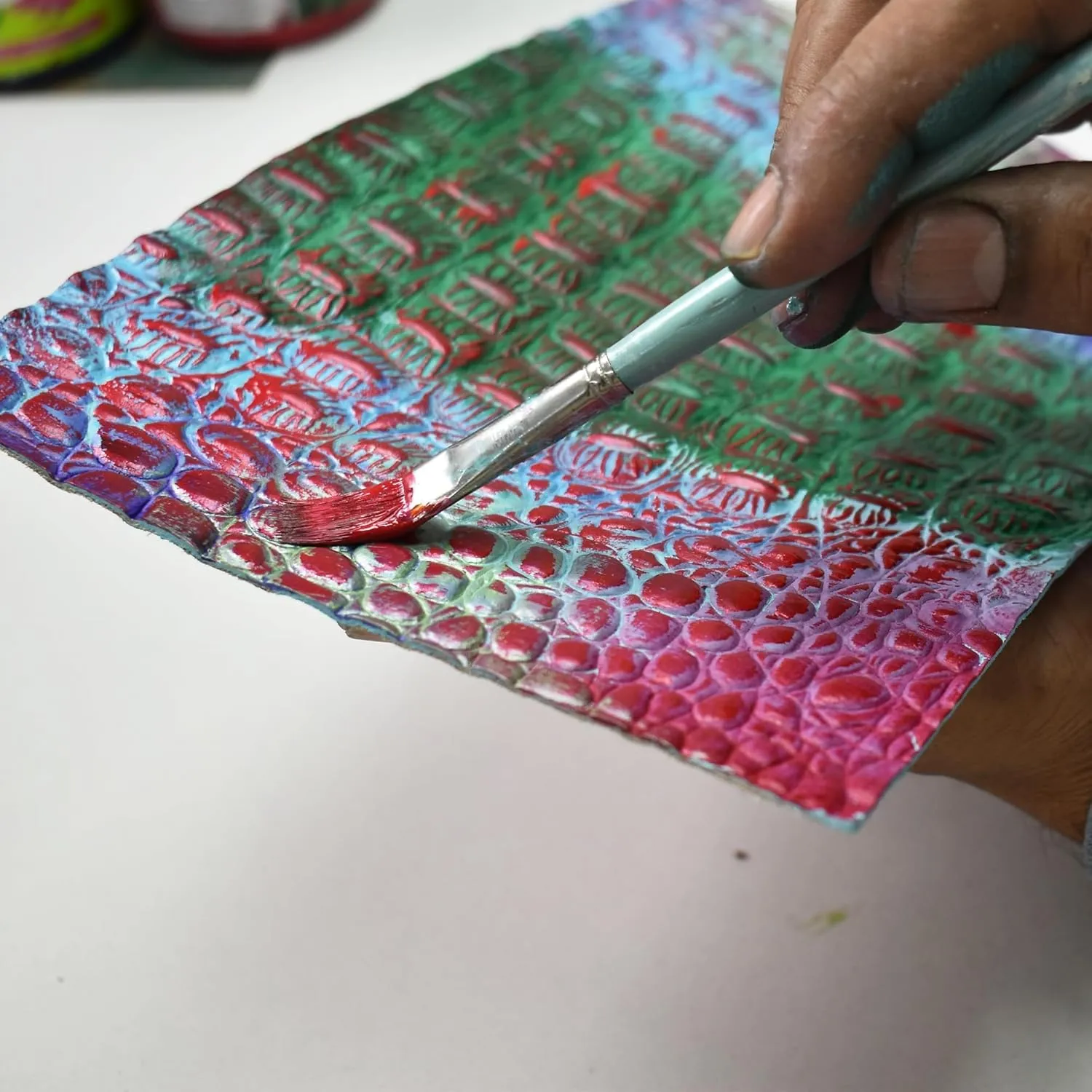 Anuschka Women’s Original Hand-Painted Genuine Leather RFID Blocking Three Fold Wallet