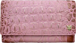 Anuschka Women’s Original Hand-Painted Genuine Leather RFID Blocking Three Fold Wallet