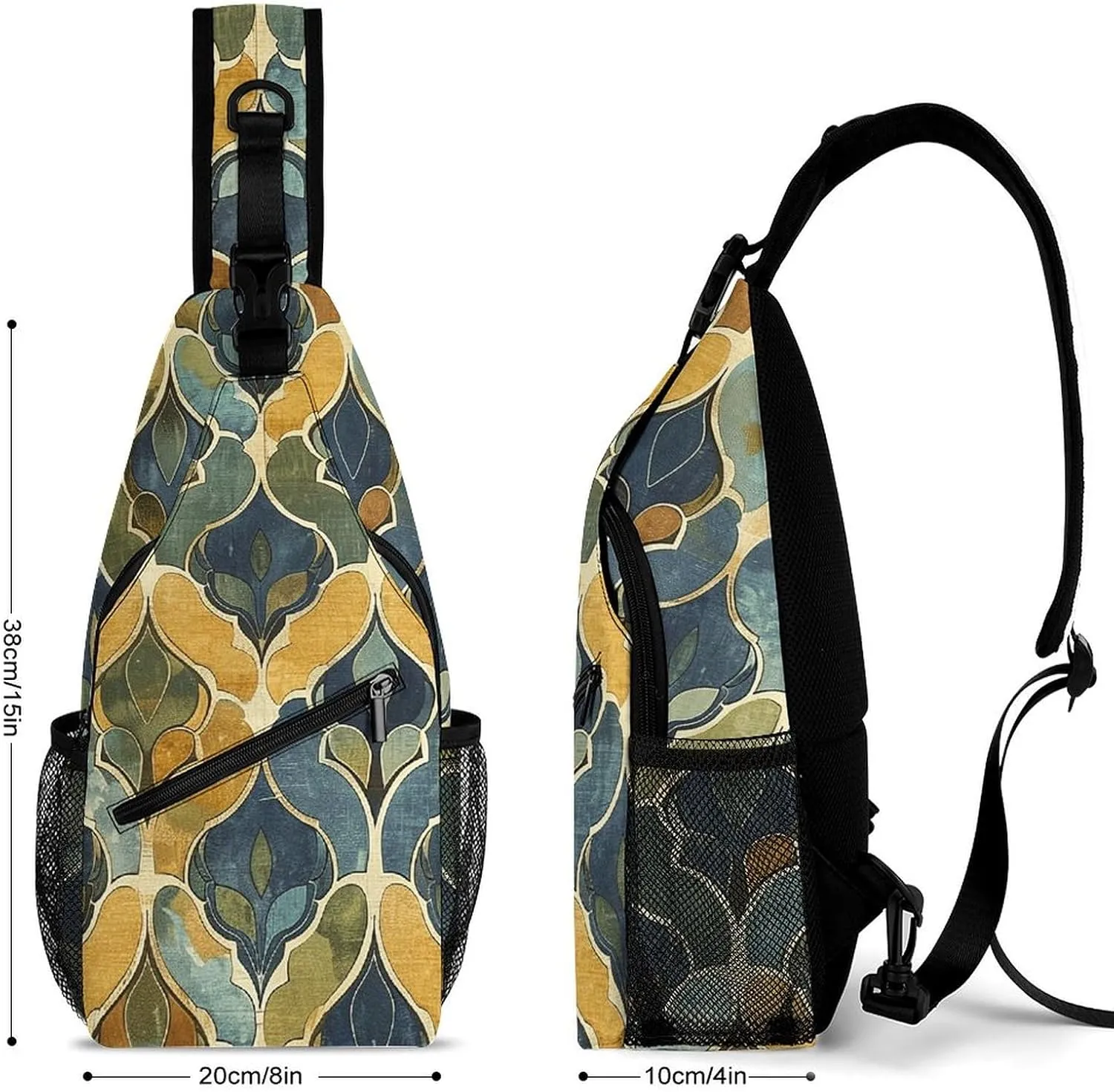 Arious Heart Shapes Crossbody Bag, Sling Bag, Sling Backpack, Belt Bags for Travel Outdoors Hiking